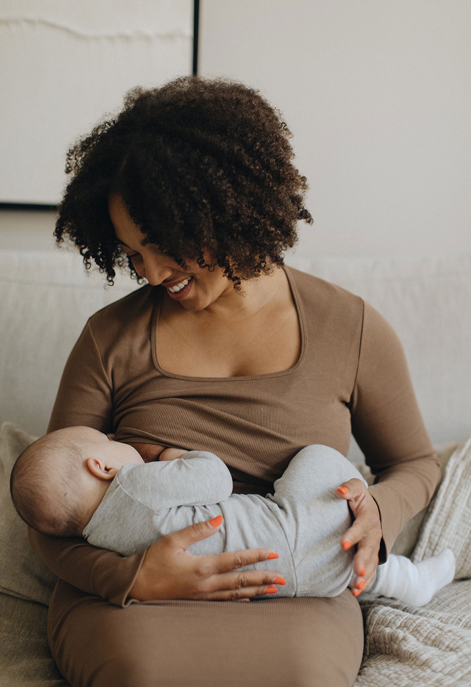 Signe l/s dress - Hazelnut