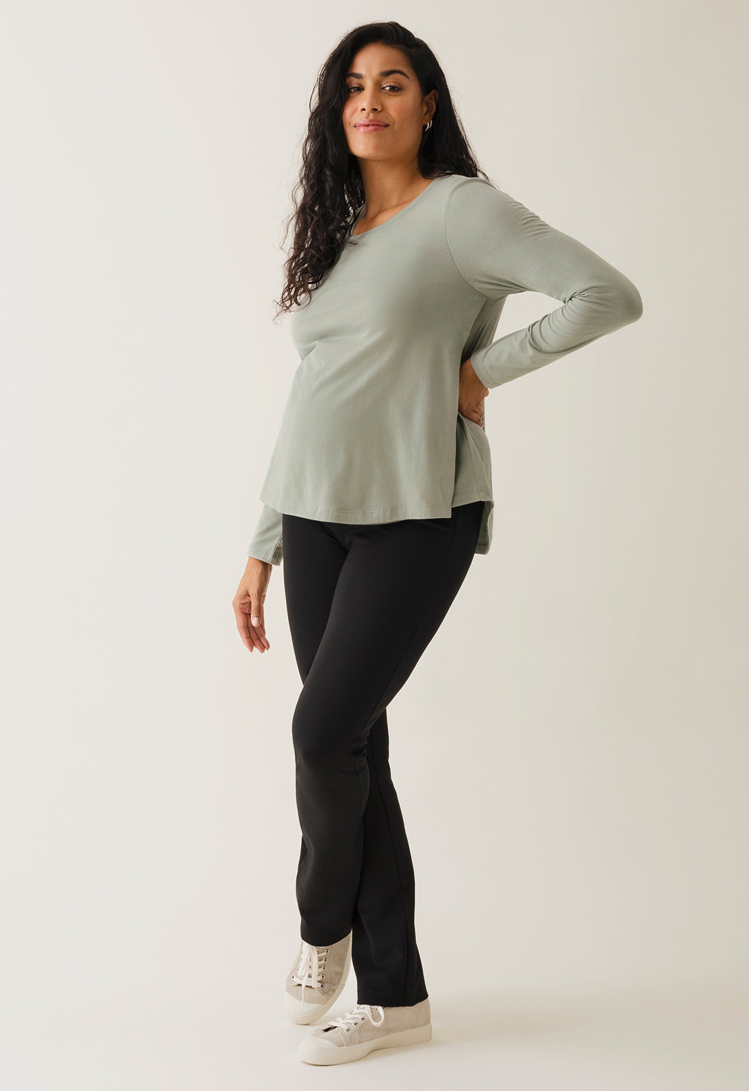 Straight leg maternity pants - Black