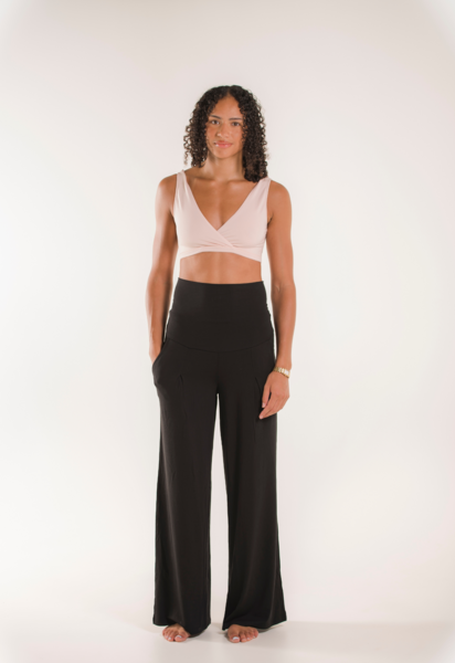 Maternity wide leg soft pants - Black