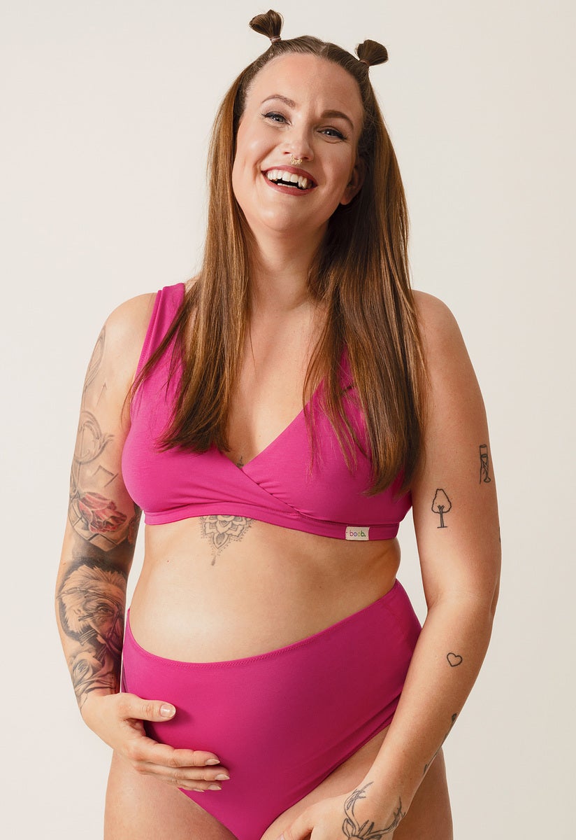 Soft nursing bra - Strong Pink
