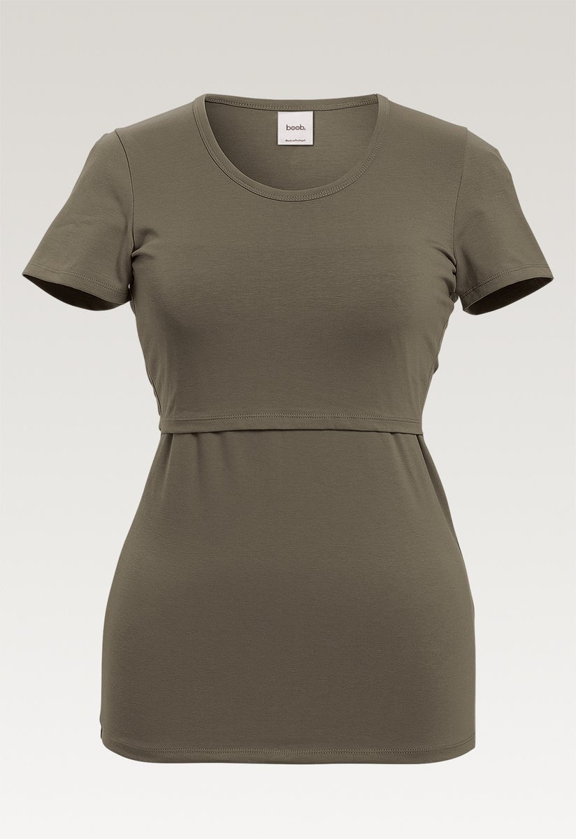 Classic s/s top - Green Khaki