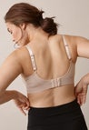 Seamless nursing bra with pads - Beige