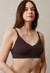 Organic cotton nursing bra - Brown