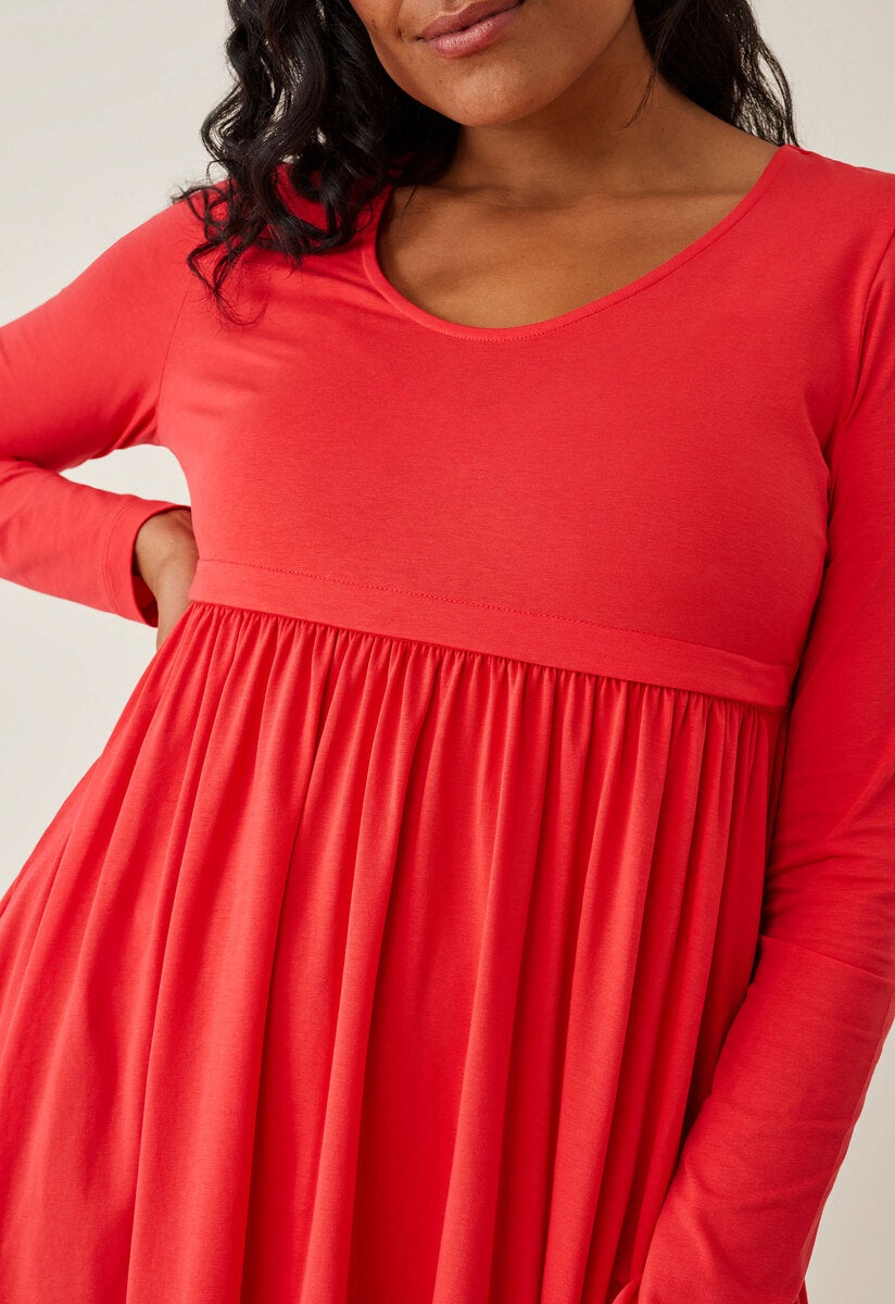 Maternity babydoll dress - Red