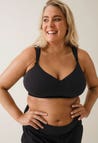 Firm wireless nursing bra 34C - 44F - Black