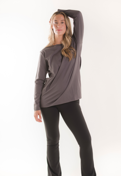 Maternity t-shirt long sleeve - Washed grey 