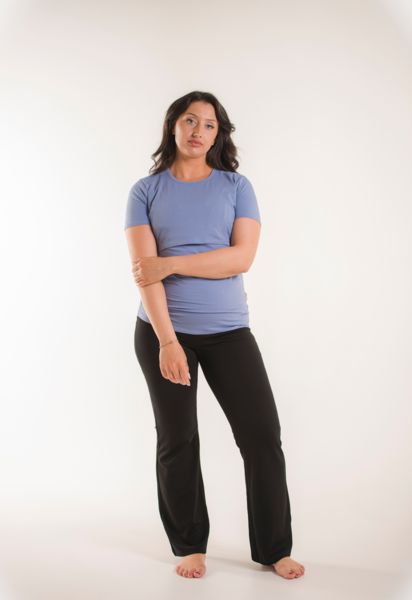 Essential nursing top short sleeve - Pale Blue