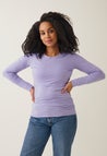 Long sleeve nursing top - Lilac