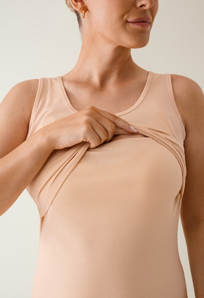 Essential nursing tank top - Beige/Apricot