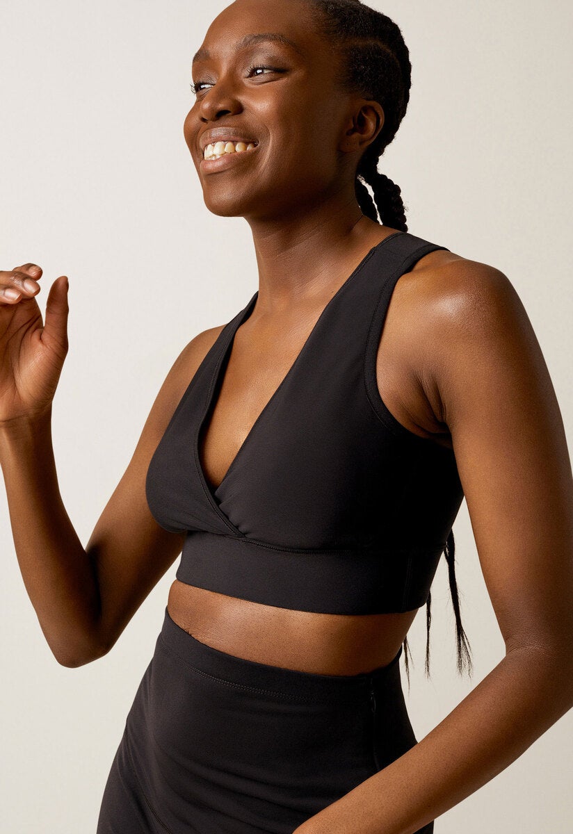 Tech-fleece nursing bra - Black