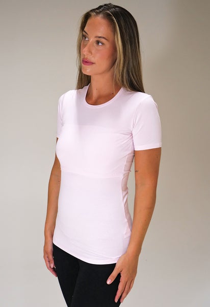 Essential nursing top short sleeve - Pastel Pink