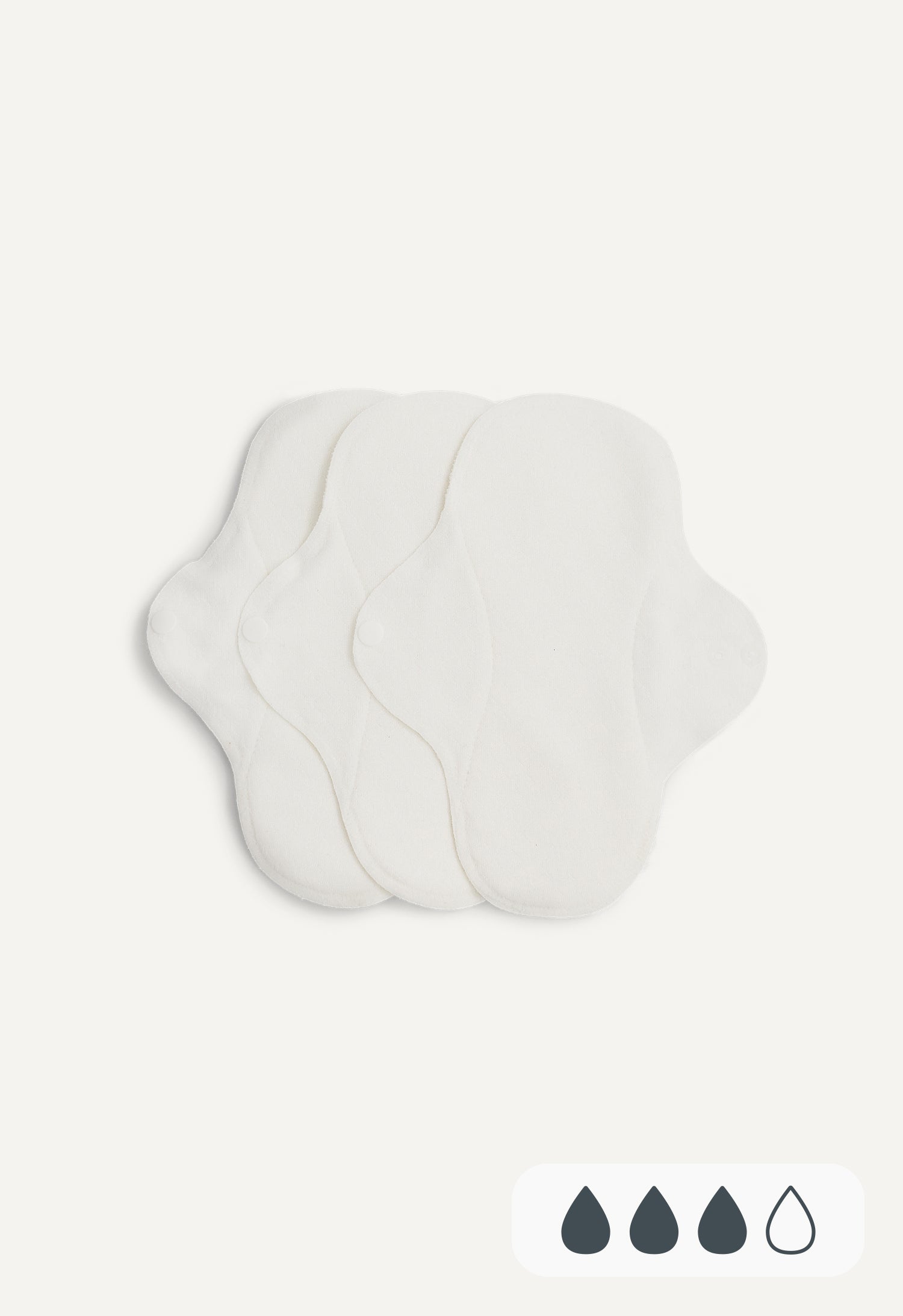 Reusable Sanitary Pads with fast absorption - White
