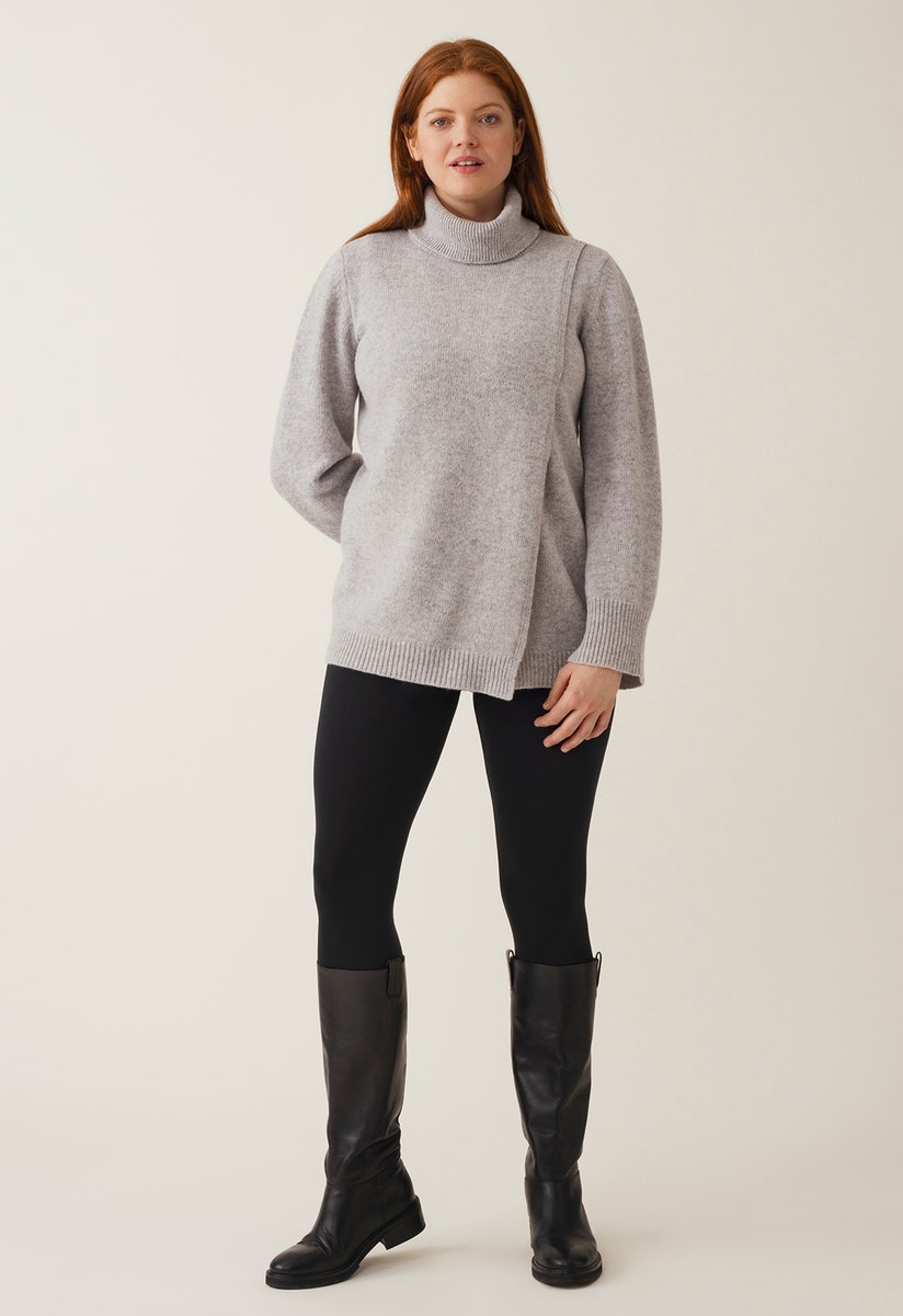 Boob Design Knitted nursing tunic - Light Grey Melange