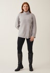 Knitted nursing tunic - Light Grey Melange