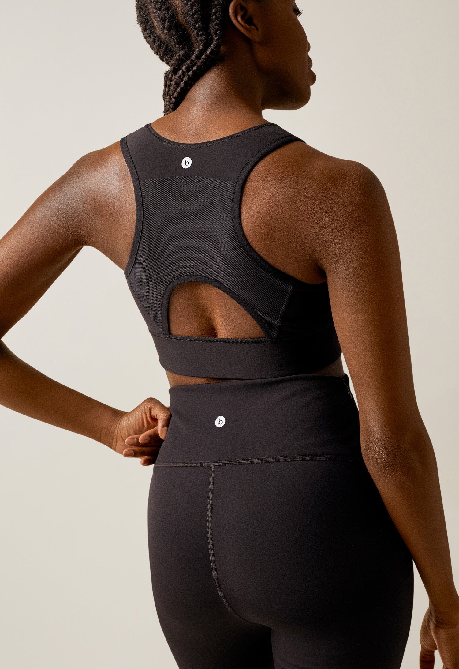 Tech-fleece nursing bra - Black