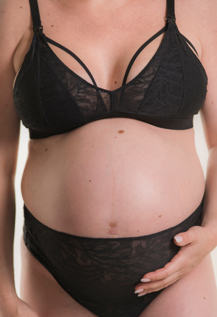 Lace nursing bra - Black