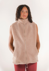 Pile fleece vest - Beige
