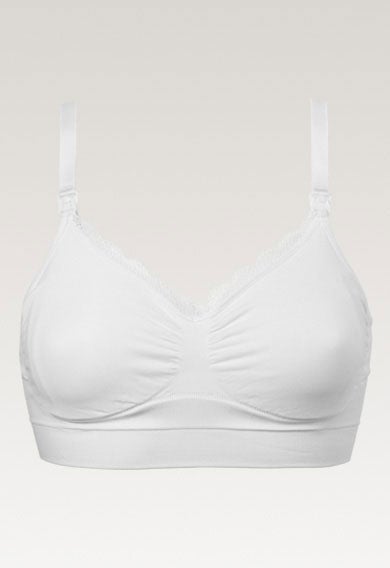 Wireless nursing bra - White