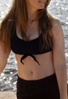 Swim Crop Top Ribbed - Black