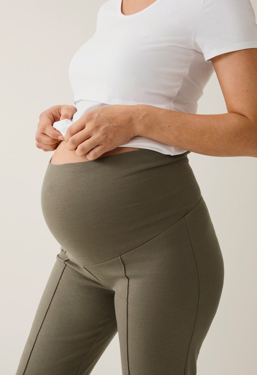 Maternity work pants - Green khaki
