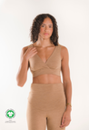 Merino wool nursing bra - Brown Melange