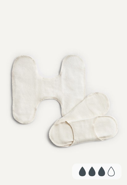Reusable Sanitary Pads - Snap Free - White