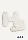 Reusable Sanitary Pads - Snap Free - White