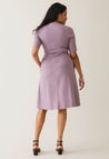 A shaped nursing dress short sleeve - Lavender