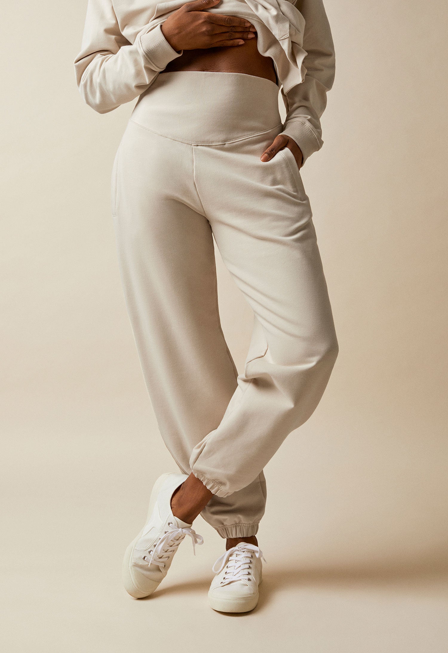 Maternity sweatpants - Light Beige