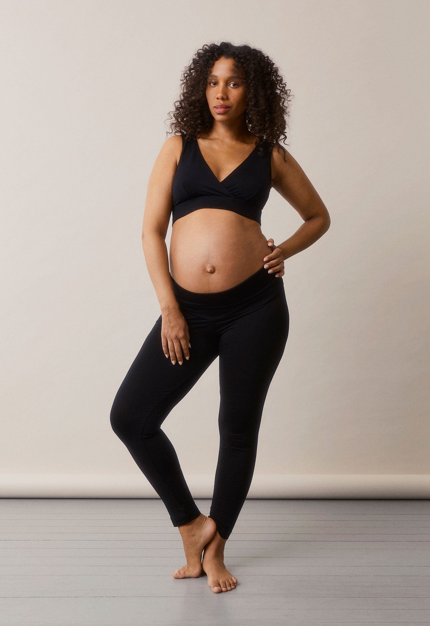 Maternity leggings Lyocell Black Boob Design