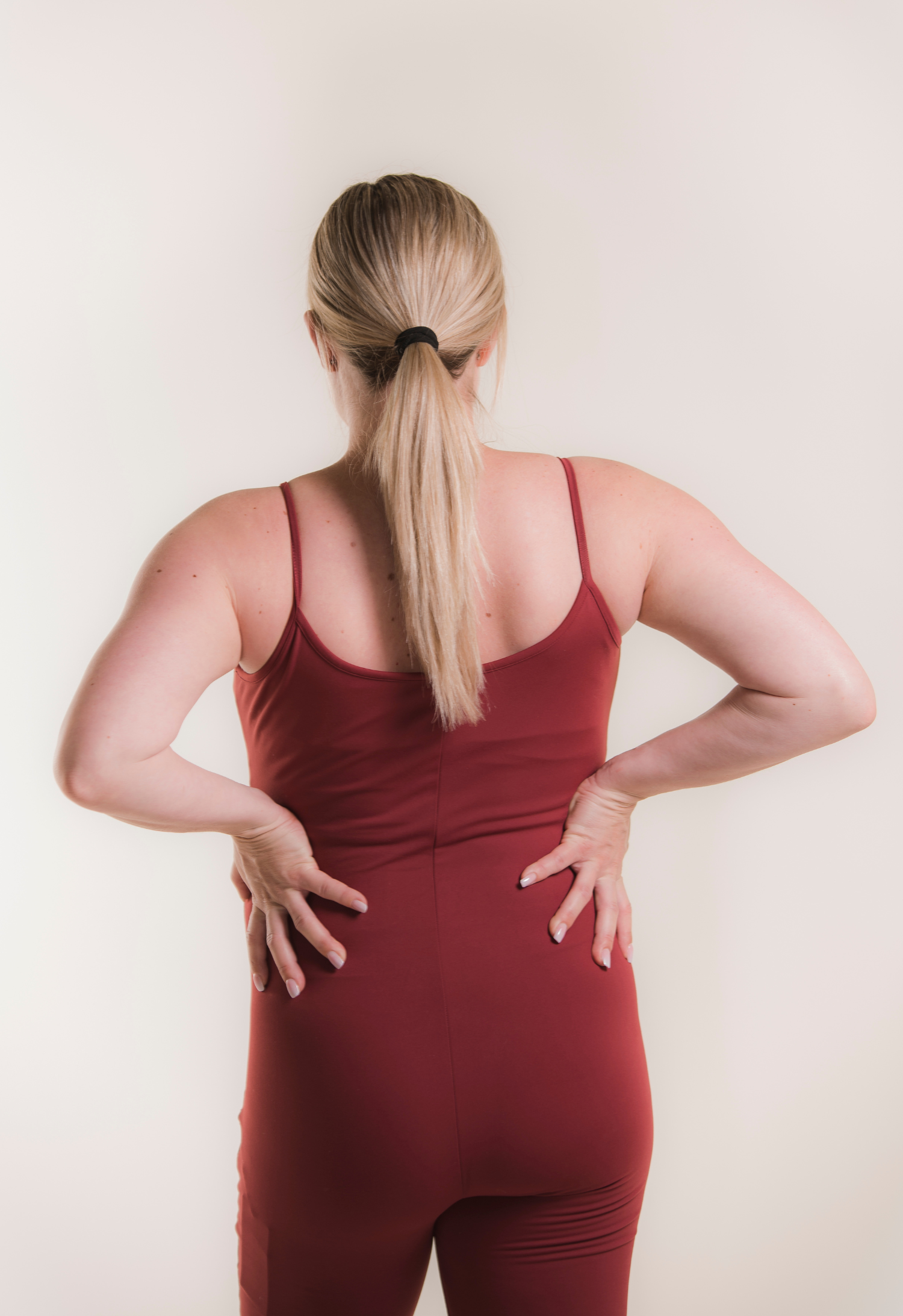 Maternity bodysuit - Dark red