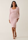 Ribbed maternity dress - Striped