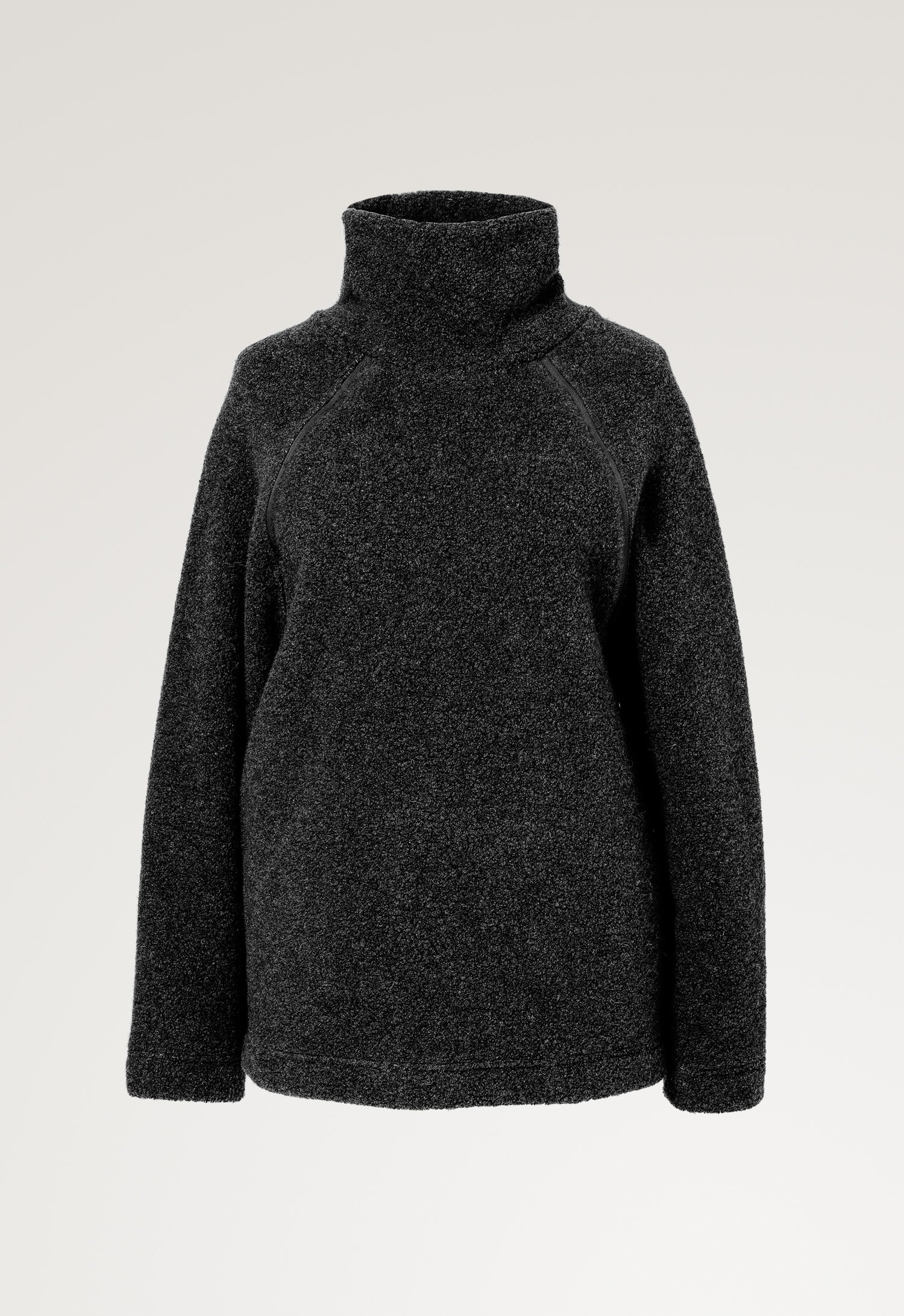 Wool pile sweater - Black