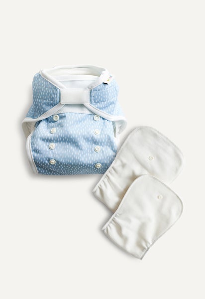 Diaper Cover and inserts - All in Two - Blue Sprinkle