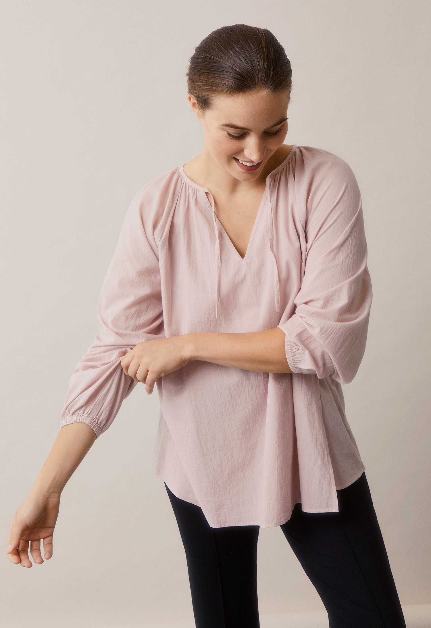 Poetess Blouse - Pebble