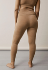 Maternity wool leggings - Brown Melange