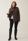 Knitted nursing tunic - Brown Grey Melange