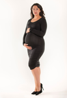 Bodycon maternity dress - Black
