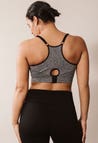 Seamless nursing sports bra - Dark Grey Melange