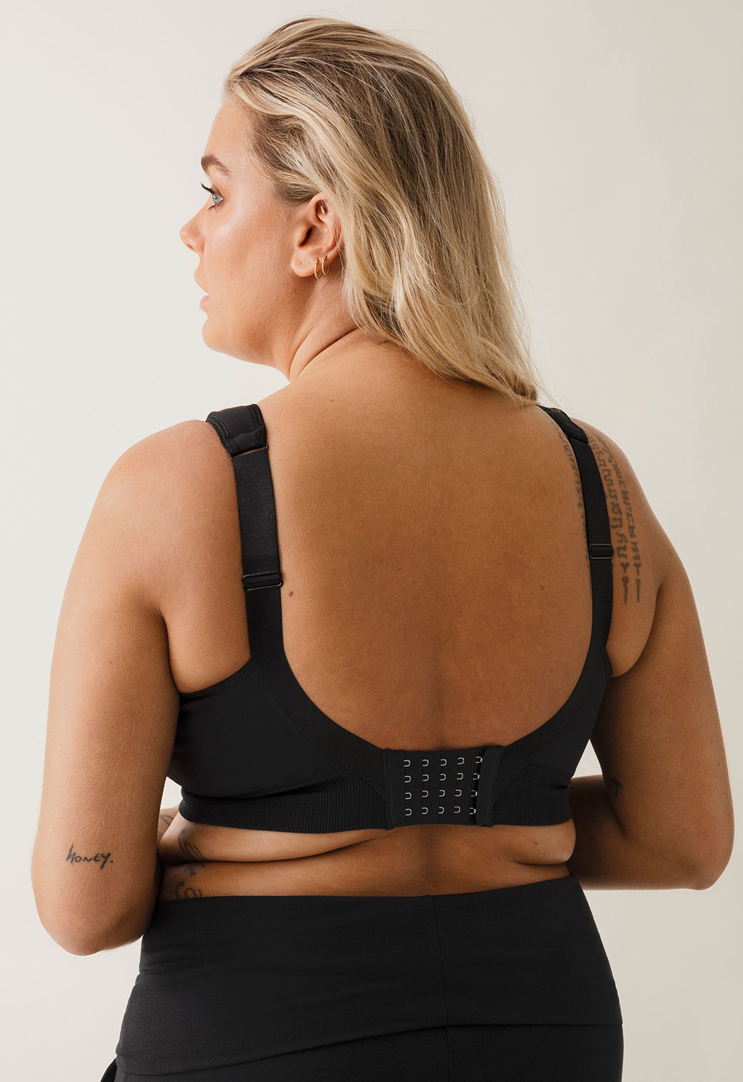 Firm wireless nursing bra 34C - 44F - Black