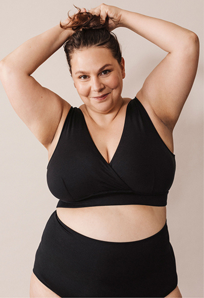 Soft nursing bra 34D - 48DDD-E - Black
