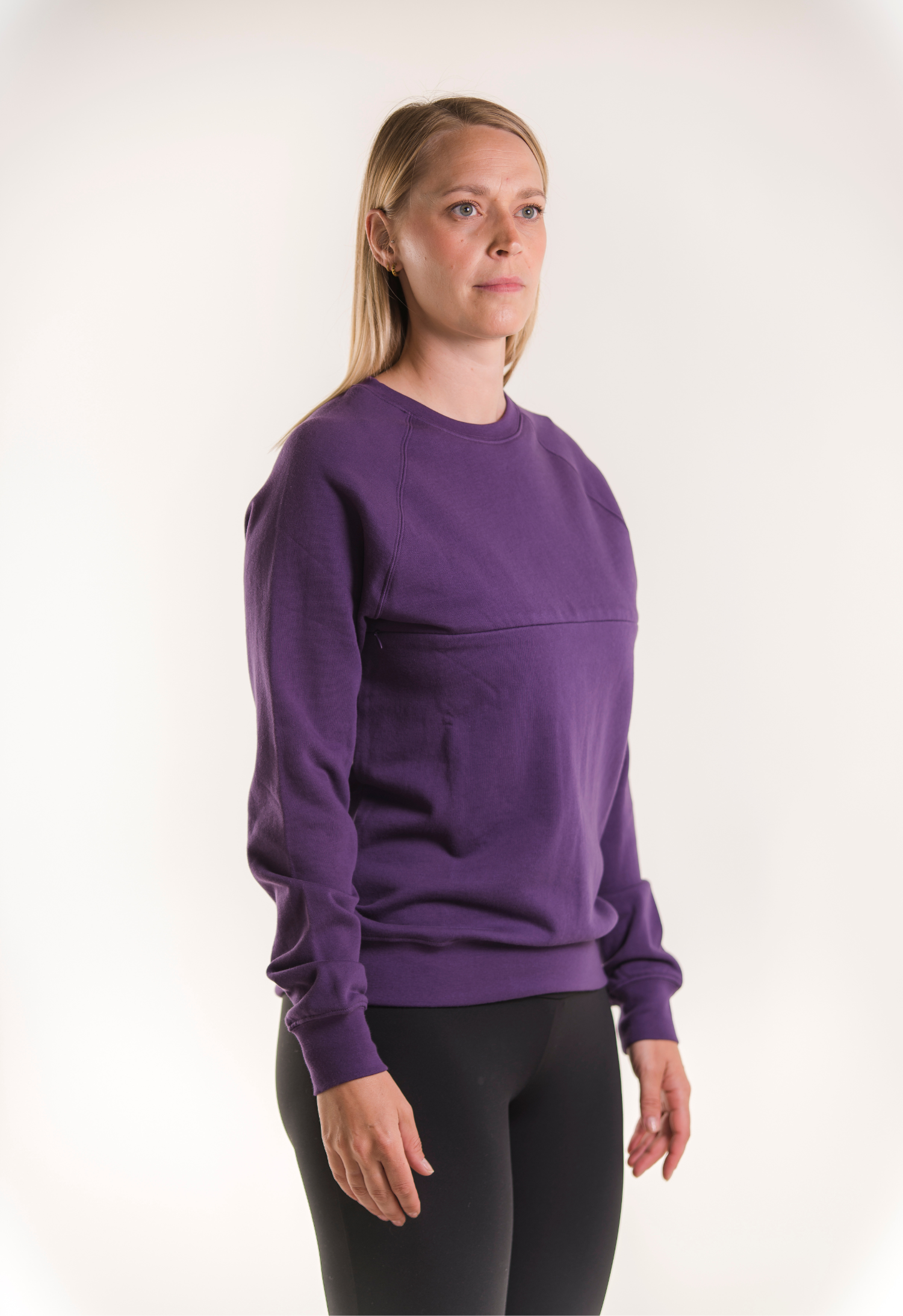 Thermal nursing sweatshirt - Midnight plum
