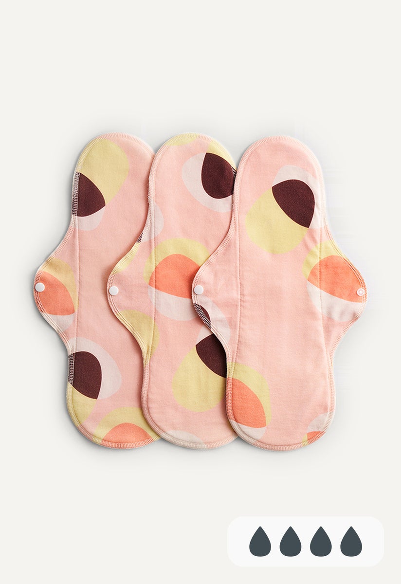 Sanitary Pads - Active - Night - Pink Hoop
