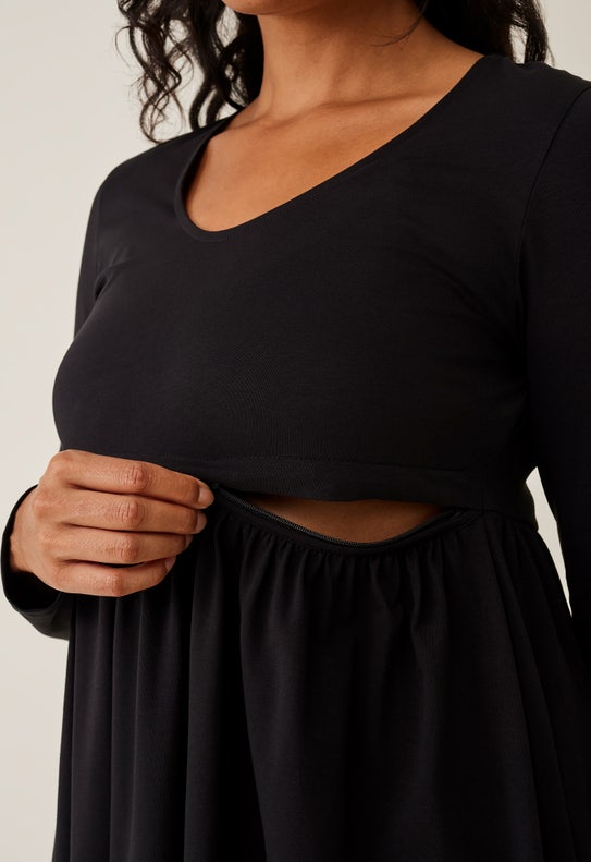 Maternity babydoll dress - Black - XL Maternity babydoll dress - Black - XL