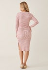 Ribbed maternity dress - Striped