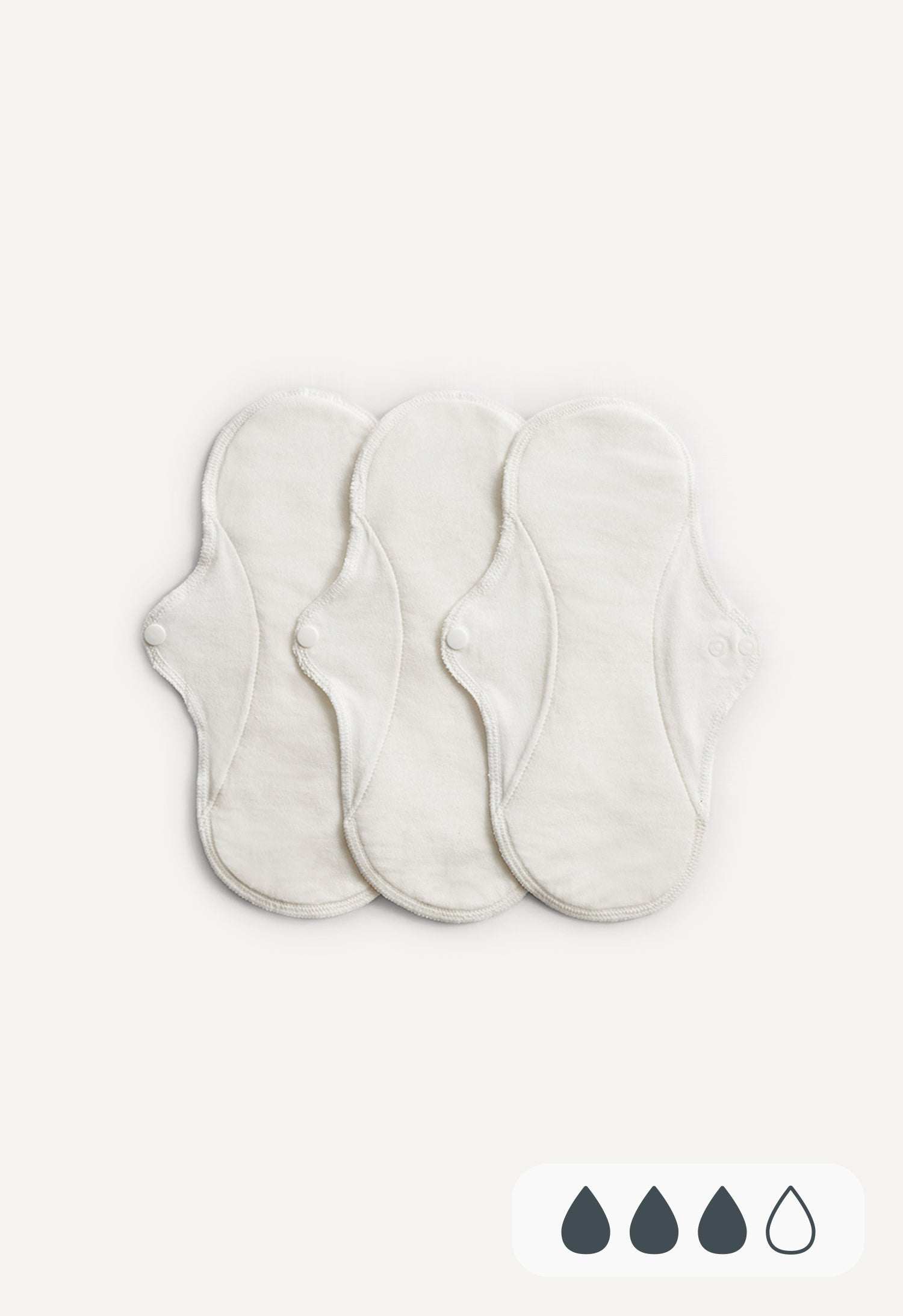 Reusable Sanitary Pads - Active - White