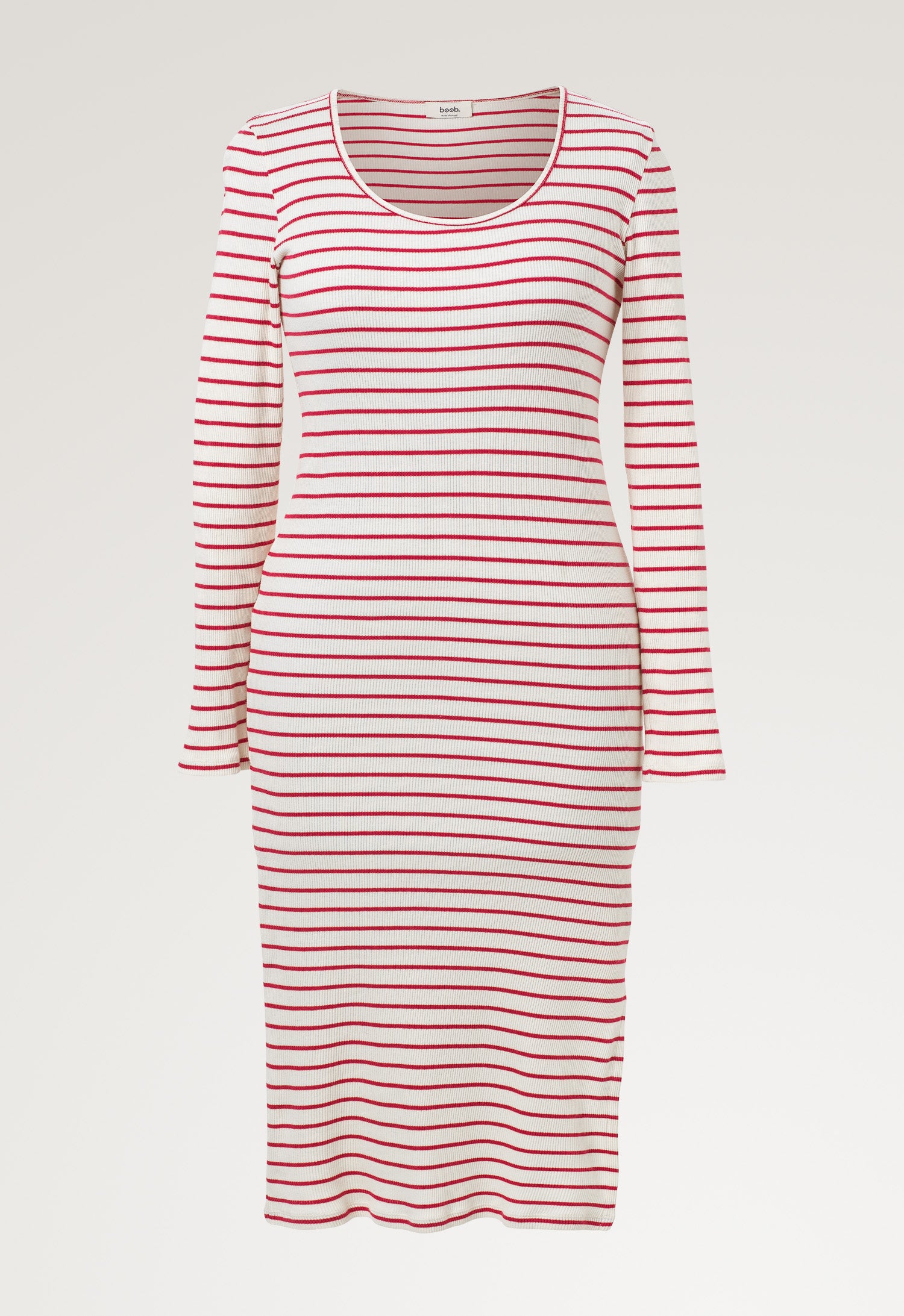 Ribbed maternity dress - Striped