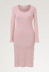 Ribbed maternity dress - Striped