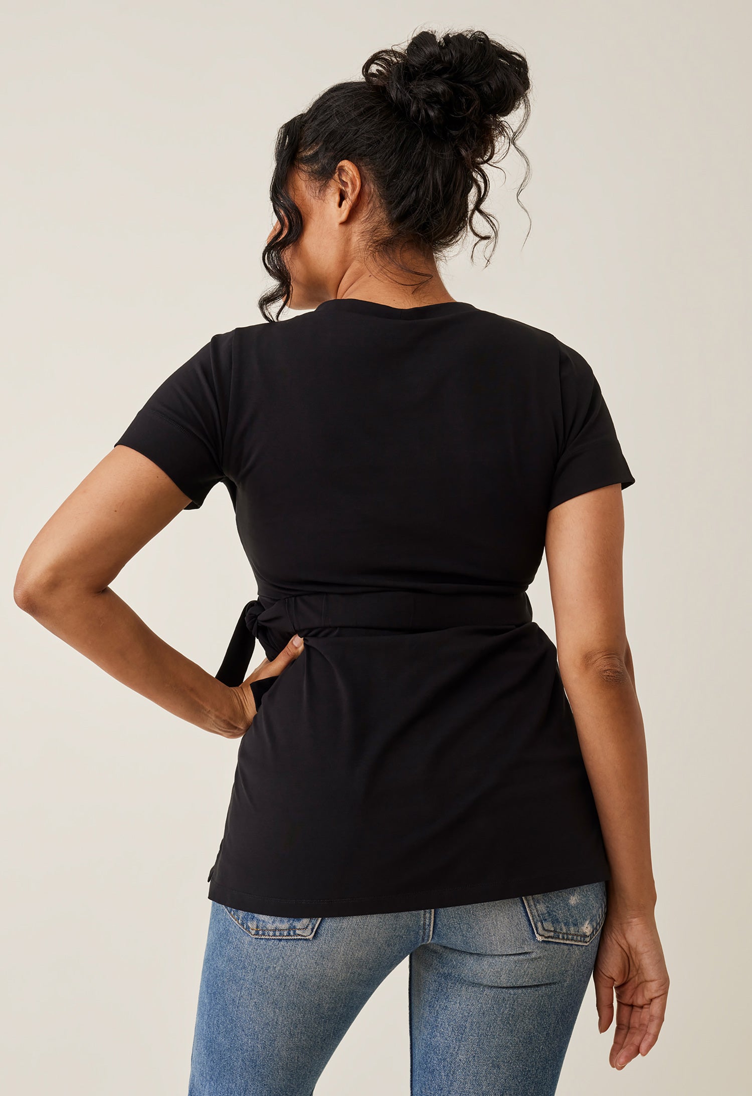Nursing wrap top - Black