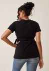 Nursing wrap top - Black